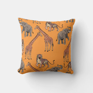 African Animal Pattern Cushion