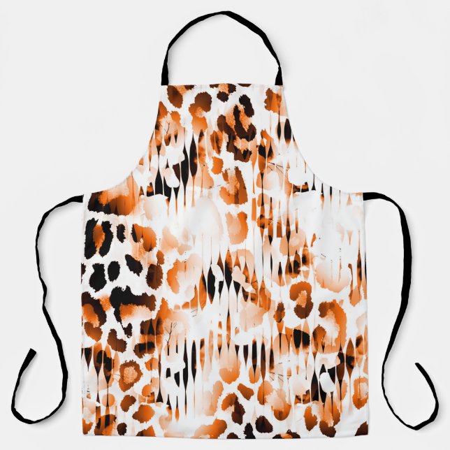 African Animal Prints. Vintage Natural Pattern. Bl Apron (Front)