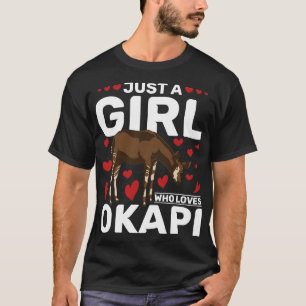 African Animal Safari Just A Girl Who Loves Okapi T-Shirt