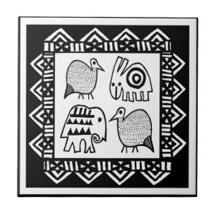 African Animal Spirits Tile