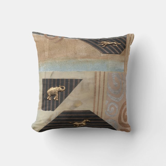 African Animals Collage  Cushion (Front)