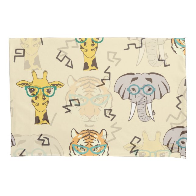 African Animals: Cute Seamless Pattern Pillowcase (Front)