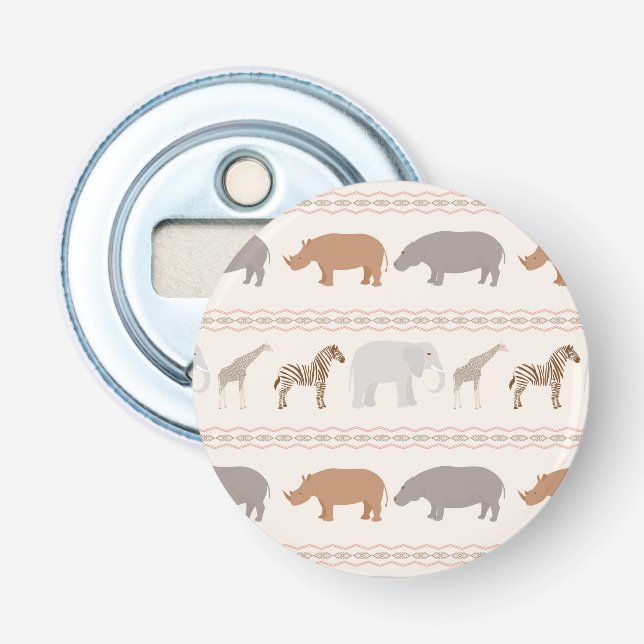 African animals pattern 1 bottle opener (Front)