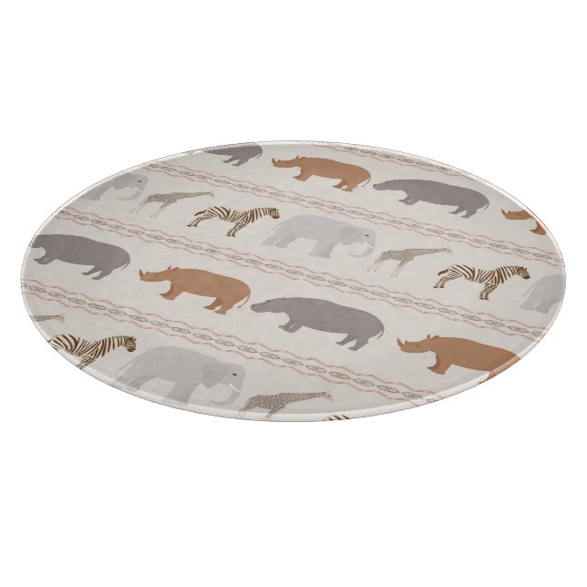 African animals pattern 1 cutting board (Corner)