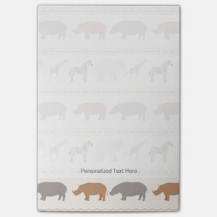 African animals pattern 1 post-it notes
