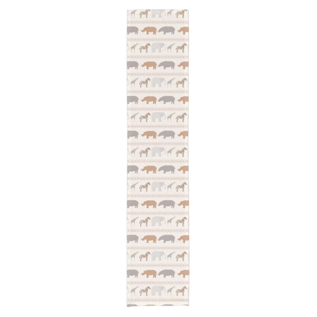 African animals pattern 1 short table runner (Front)