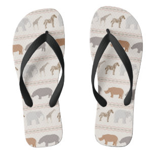 African animals pattern 1 thongs