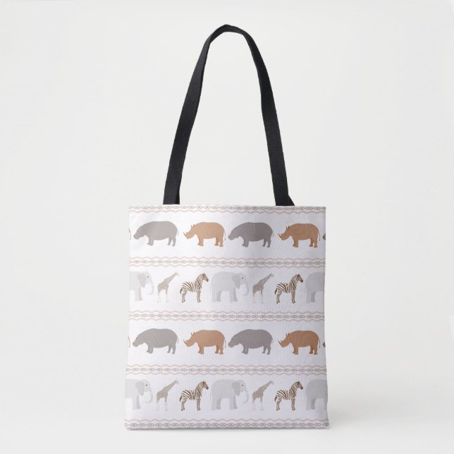 African animals pattern 1 tote bag (Front)