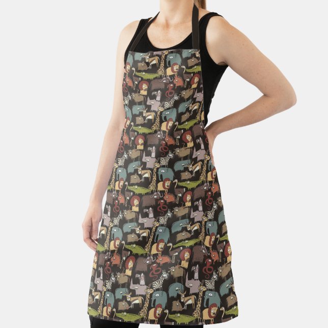 African Animals Pattern Apron (Insitu)