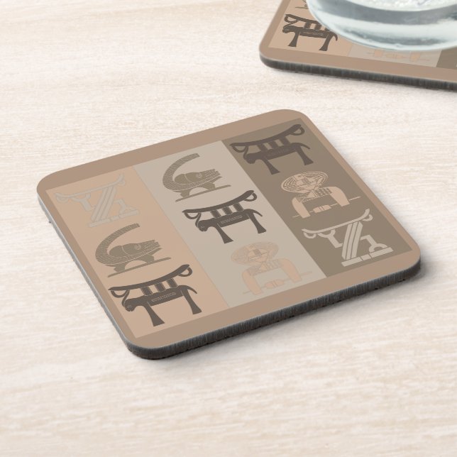 african animals pattern coaster (Left Side)