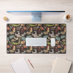 African Animals Pattern Desk Mat