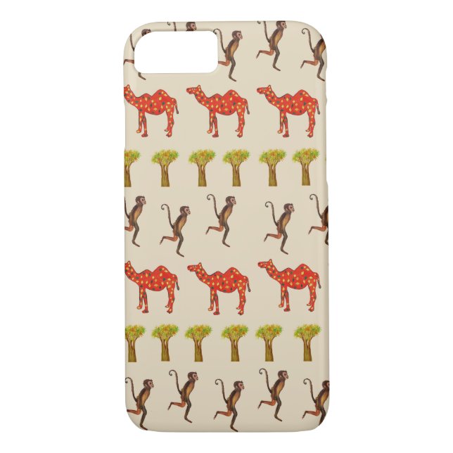 African Animals Pattern iPhone 8/7, Barely There Case-Mate iPhone Case (Back)