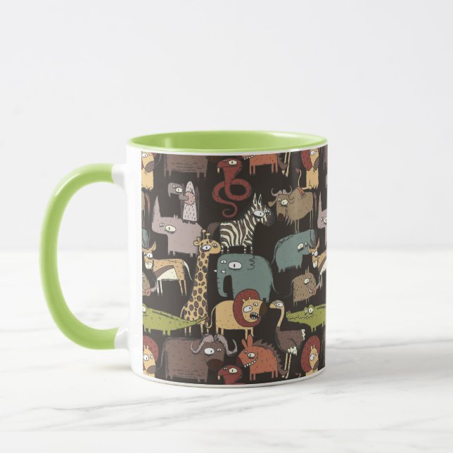 African Animals Pattern Mug (Left)