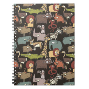 African Animals Pattern Notebook