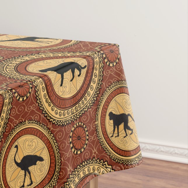 African Animals Pattern Tablecloth (In Situ)