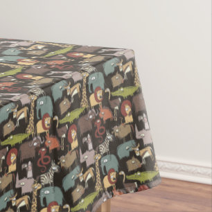 African Animals Pattern Tablecloth
