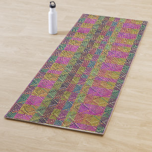 African Ankara Mud Cloth Inspired Two Designs Yoga Mat
