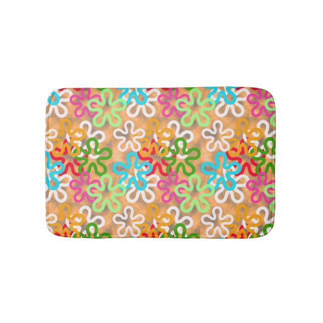 African Ankara Pattern Design  Bath Mat (Front)