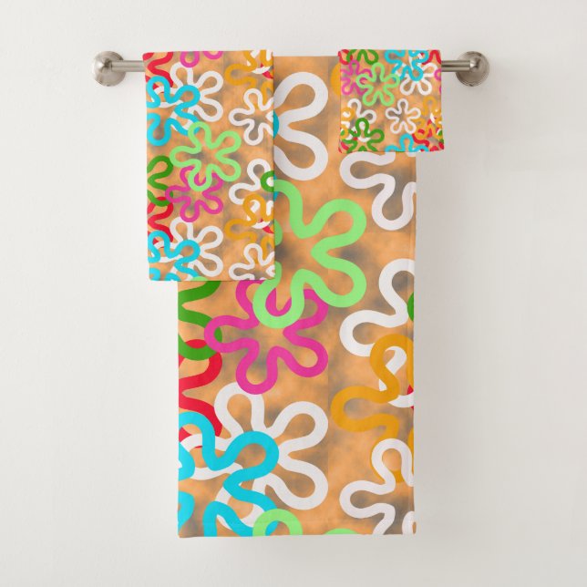 African Ankara Pattern Design  Bath Towel Set (Insitu)