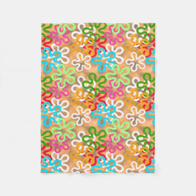 African Ankara Pattern Design  Fleece Blanket (Front)