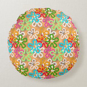 African Ankara Pattern Design  Round Cushion