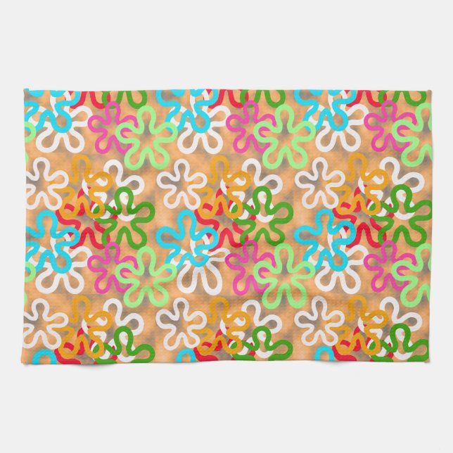 African Ankara Pattern Design  Tea Towel (Horizontal)