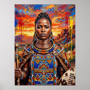 African Art Afrocentric Poster