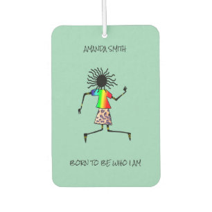 African Art, Awesome Rock Star Dancer Car Air Freshener
