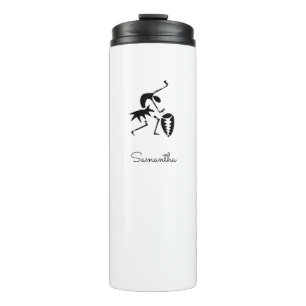 African Art, Awesome Silhouette Dancer Thermal Tumbler
