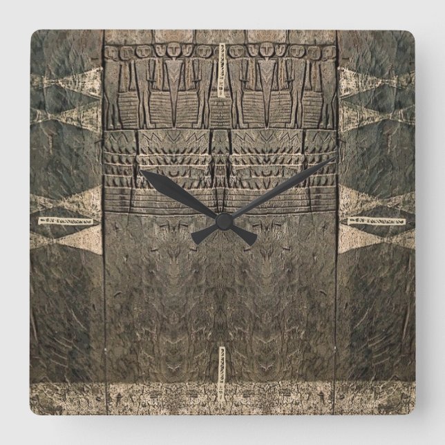 African Art Carving Clock (Front)