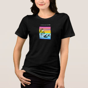 African Art, Coastal Sailing Sister T-shirt Tri-Blend Shirt