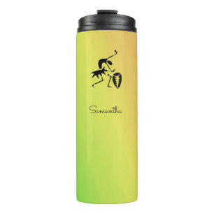 African Art, Colourful, Awesome Silhouette Dancer Thermal Tumbler