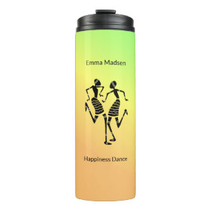 African Art, Colourful Happiness Dance Thermal Tumbler