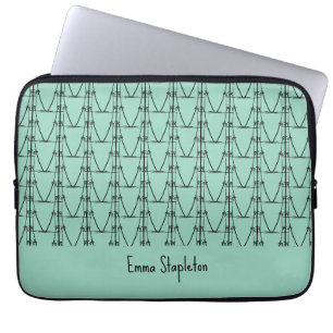 African Art, Cute Silhouette Coconut Trees Laptop Sleeve