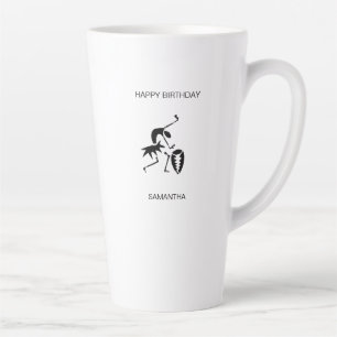 African art Cute silhouette dancer Latte Mug
