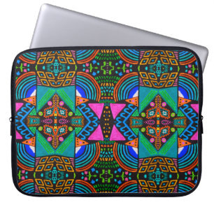 African art drawing. Seamless aztec pattern. Chero Laptop Sleeve