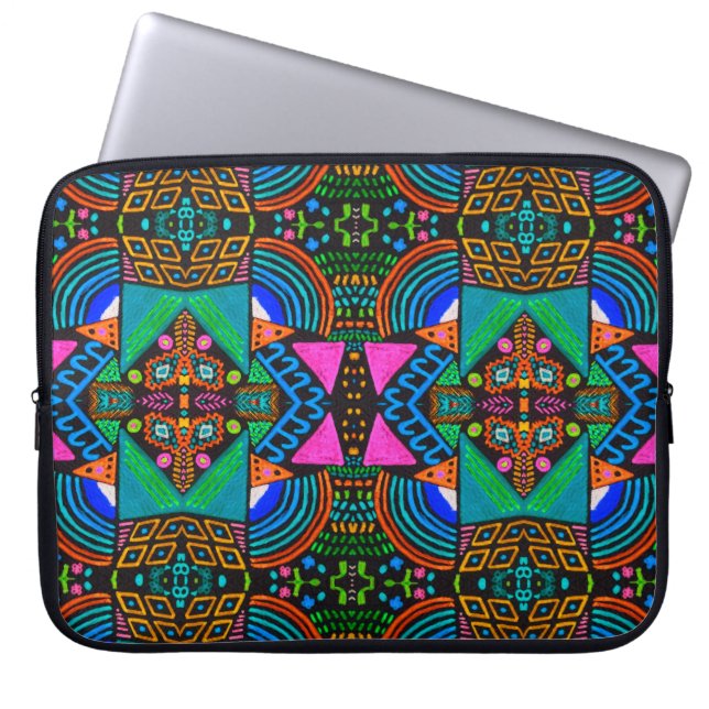 African art drawing. Seamless aztec pattern. Chero Laptop Sleeve (Front)