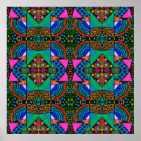 African art drawing. Seamless aztec pattern. Chero
