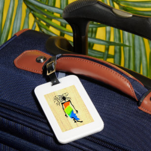 African Art Elegant and Stylish Woman Luggage Tag