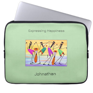 African Art, Expressing Happiness  Laptop Sleeve