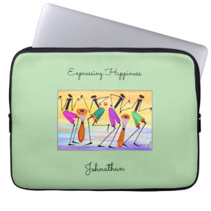 African Art, Expressing Happiness Laptop Sleeve