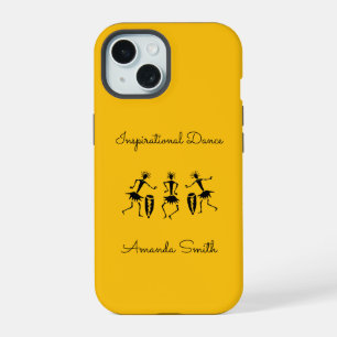 African Art, Orange Cloud Inspirational Dance iPhone 15 Case