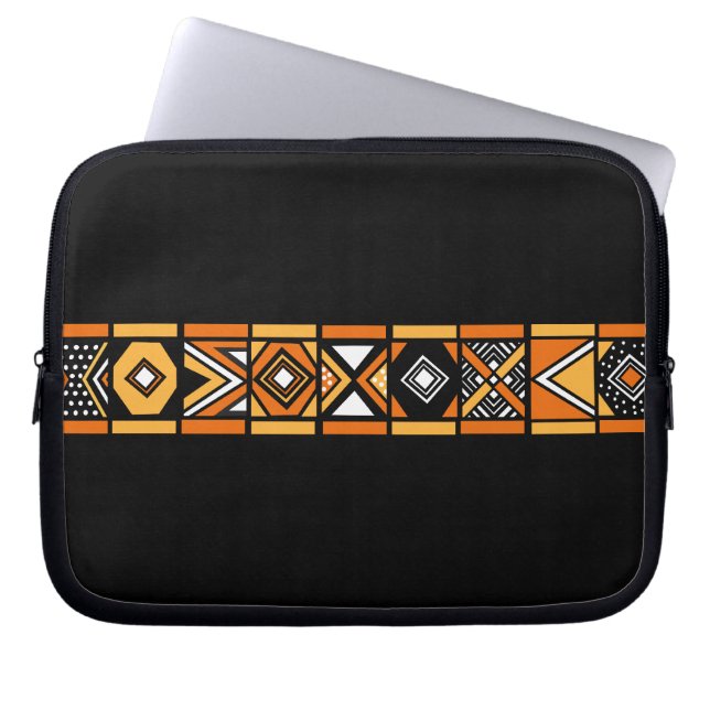 African art pattern laptop sleeve (Front)