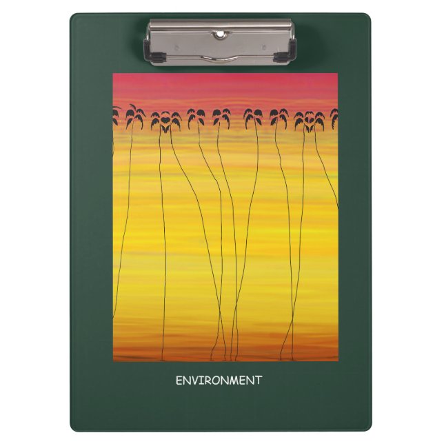 African Art, Sunset and Environment Clipboard (Front)