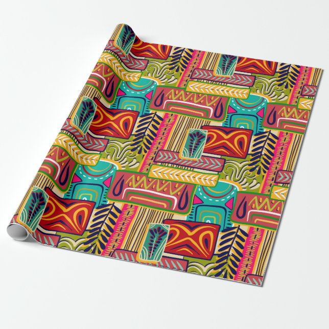 African Art Wrapping Paper (Unrolled)