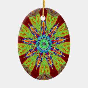 African Asian European ethnic pattern Ceramic Ornament