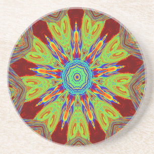African Asian European ethnic pattern Coaster