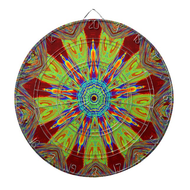 African Asian European ethnic pattern Dartboard (Front)