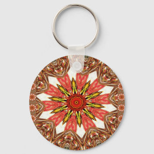 African Asian traditional edgy pattern Key Ring