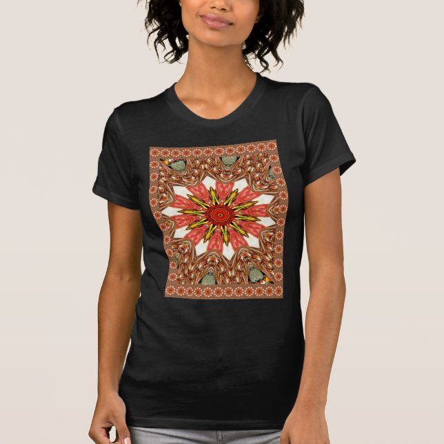 African Asian traditional edgy pattern T-Shirt (Front)